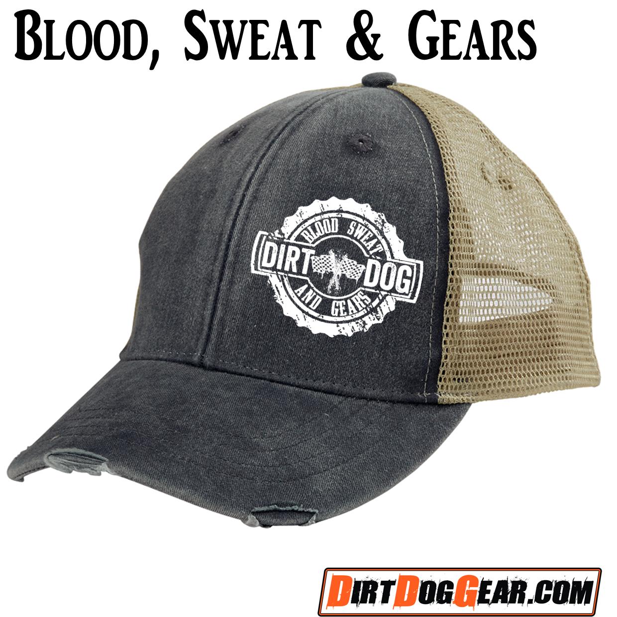 Hat 1 - Distressed Trucker Snapback – Dirt Dog Gear